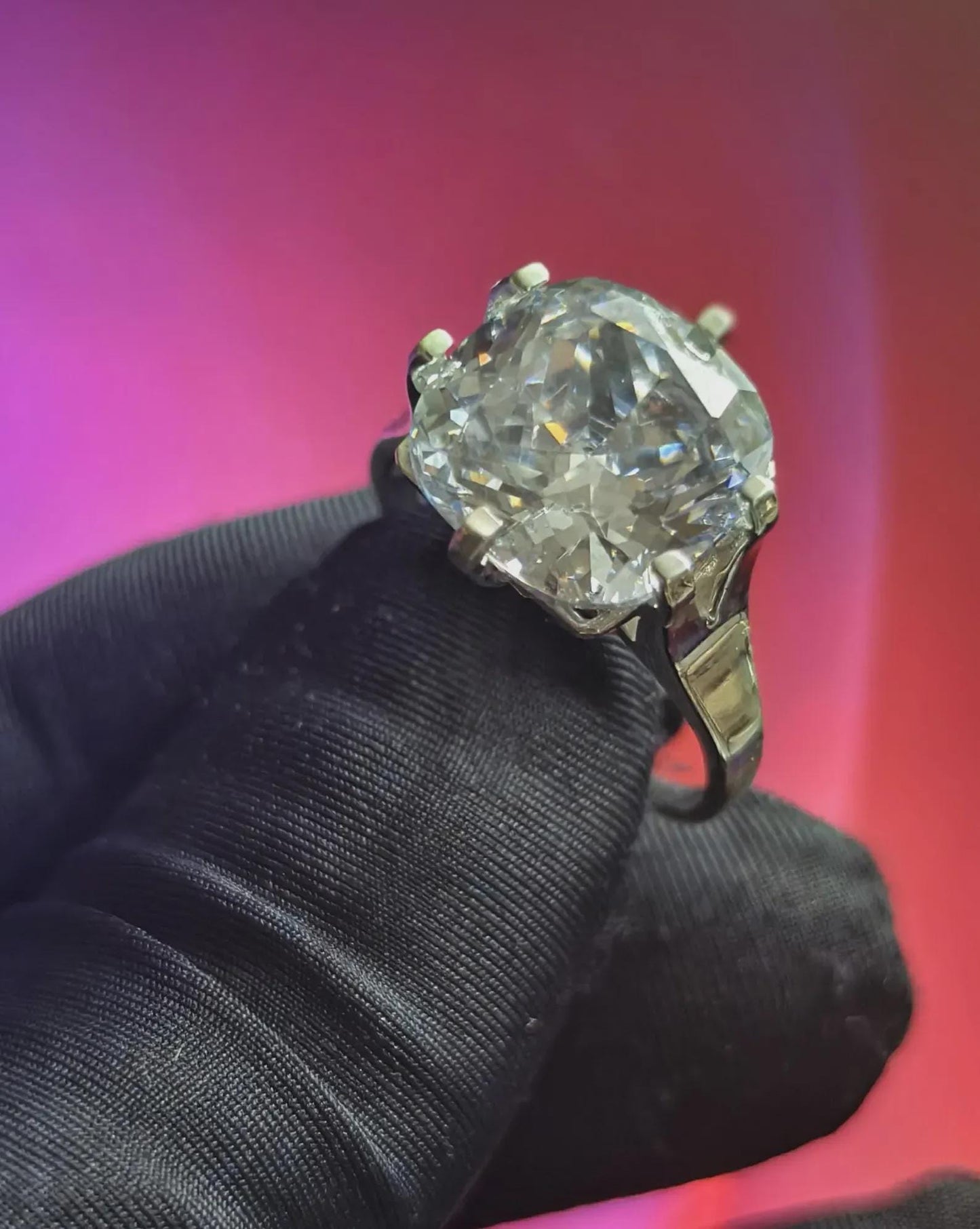 Moissanite Solitaire Prong Setting Ring Lab Created 14K White Gold Plated 925 Sterling Silver, Ring, For Wedding Engagement Anniversary Gift