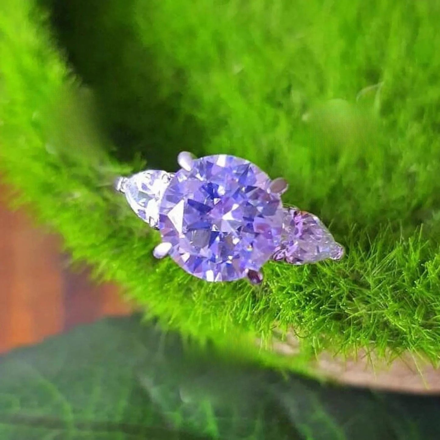 2Ct Round Cut Simulated White Diamond Three Stone Wedding Engagement Anniversary Ring 14k White Gold Plated- 925 Silver, Gift for Her