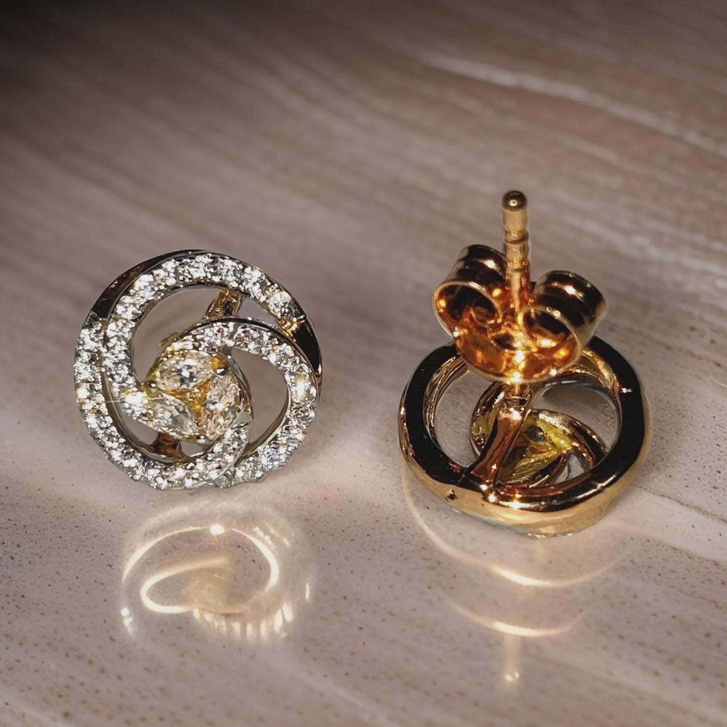 1.50Ct Diamond Stud Earrings VVS1 Diamond Cluster Women's Stud Earrings 14K Rose Gold Finish 925 Silver Stud Earrings Push Back Stud