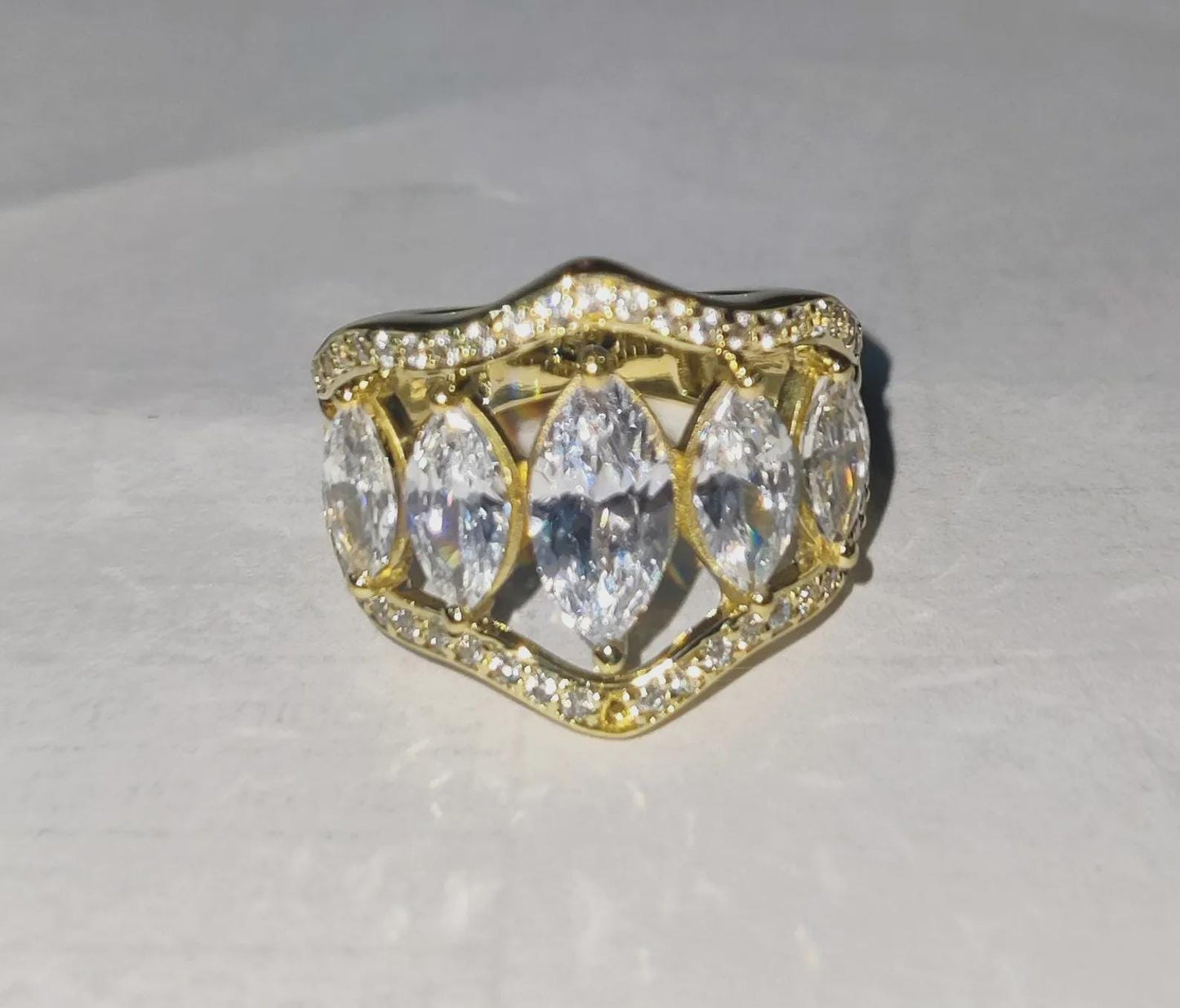 2Ct Marquise Cut Diamond Engagement Wedding Anniversary Women's Ring 14K Yellow Gold Over Engagement Ring Diamond Wedding Ring