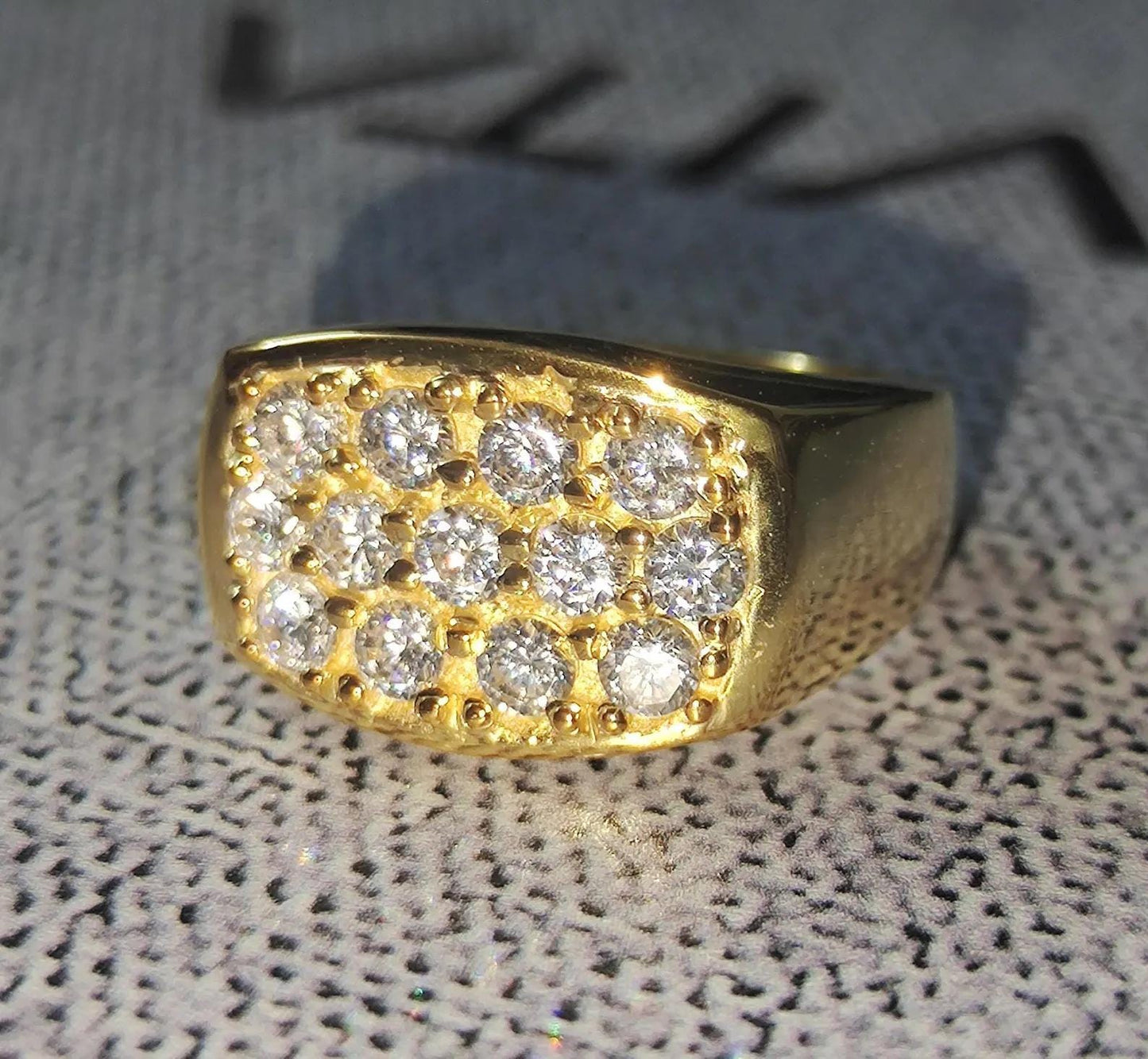 2Ct Round Cut Wedding Ring Simulated Diamond Band Ring 14K Yellow Gold Finish 925 Sterling Silver Ring Anniversary Ring, Gift For Birthday