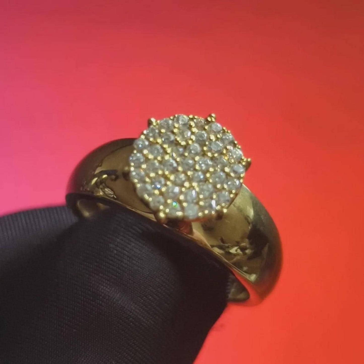 2Ct Diamond Round Cut Engagement Wedding Ring Simulated 14K Yellow Gold Plated 925 Silver, Prong Setting Ring, For Anniversary Gift Ring