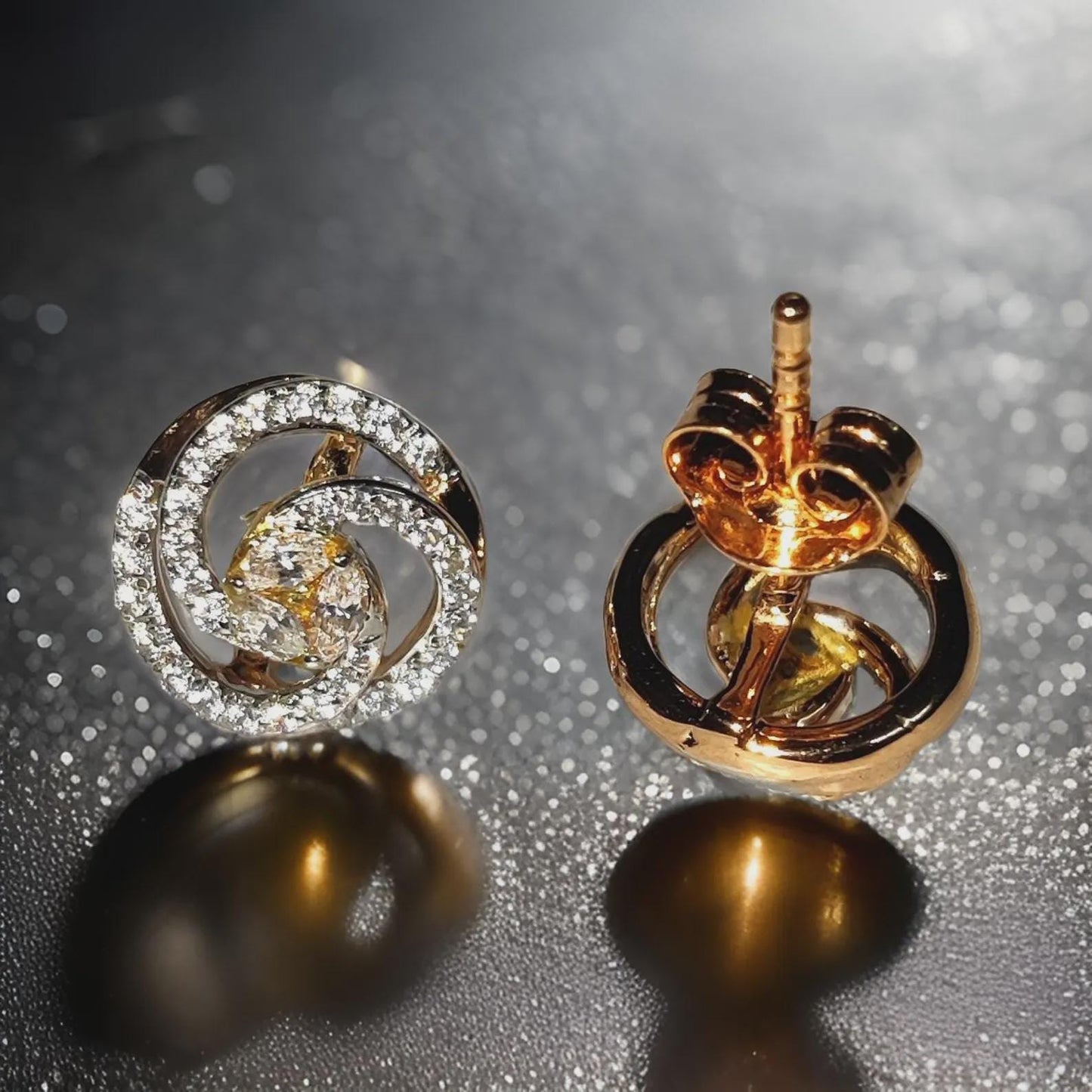 1.50Ct Diamond Stud Earrings VVS1 Diamond Cluster Women's Stud Earrings 14K Rose Gold Finish 925 Silver Stud Earrings Push Back Stud