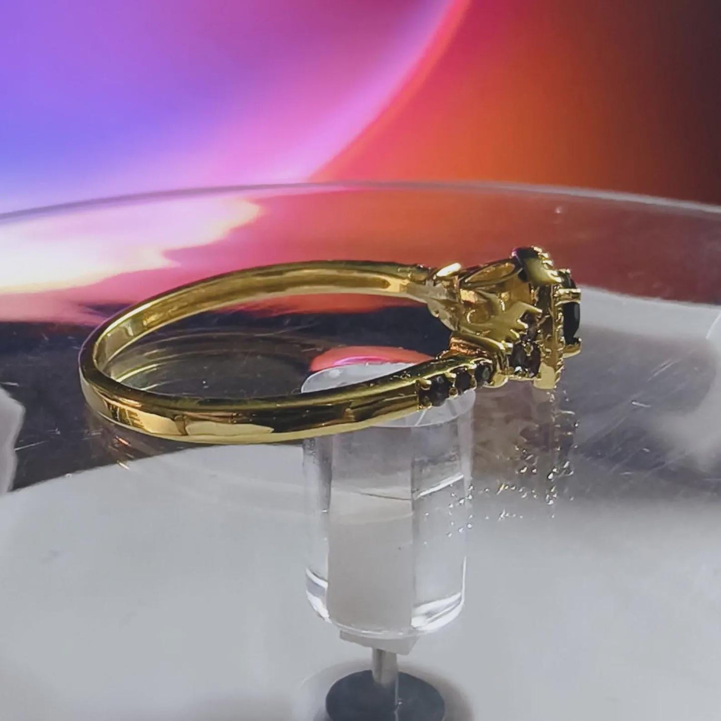 2Ct Round Cut Simulated Chocolate Diamond Halo Engagement Ring 14K Yellow Gold Finish 925 Sterling Silver, Wedding Band, Gift For her