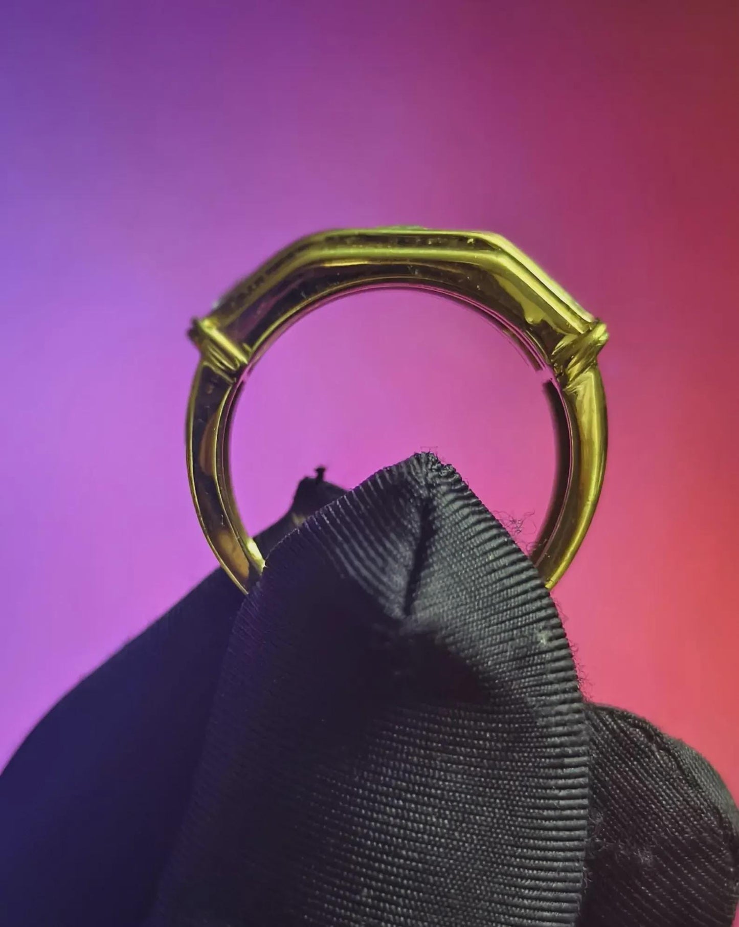 2Ct Moissanite Anniversary Band Ring Round Cut 14K Yellow Gold Plated 925 Silver, Engagement Band Ring, For Wedding Ring