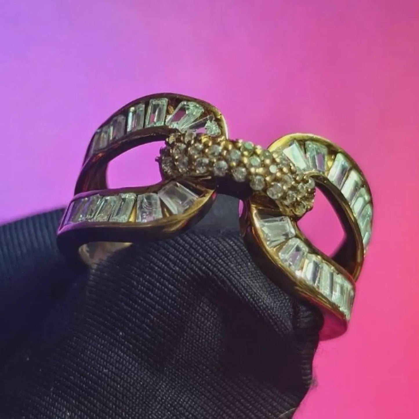 2Ct Diamond Wedding Fancy Ring Baguette Cut Simulated Diamond 14K Yellow Gold Plated 925 Sterling Silver, Anniversary Ring, Engagement Ring