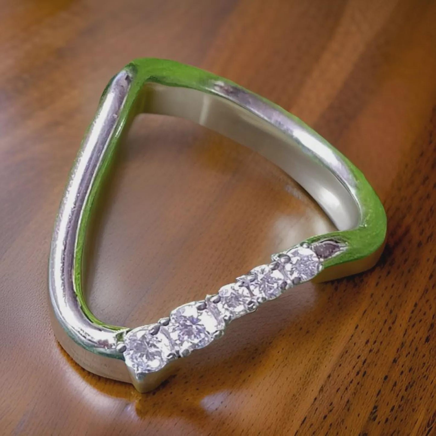 1.50Ct Round Cut Simulated Diamond Wedding Engagement Five Stone Band Women's Engagement Ring 14K White Gold Plated 925 Silver