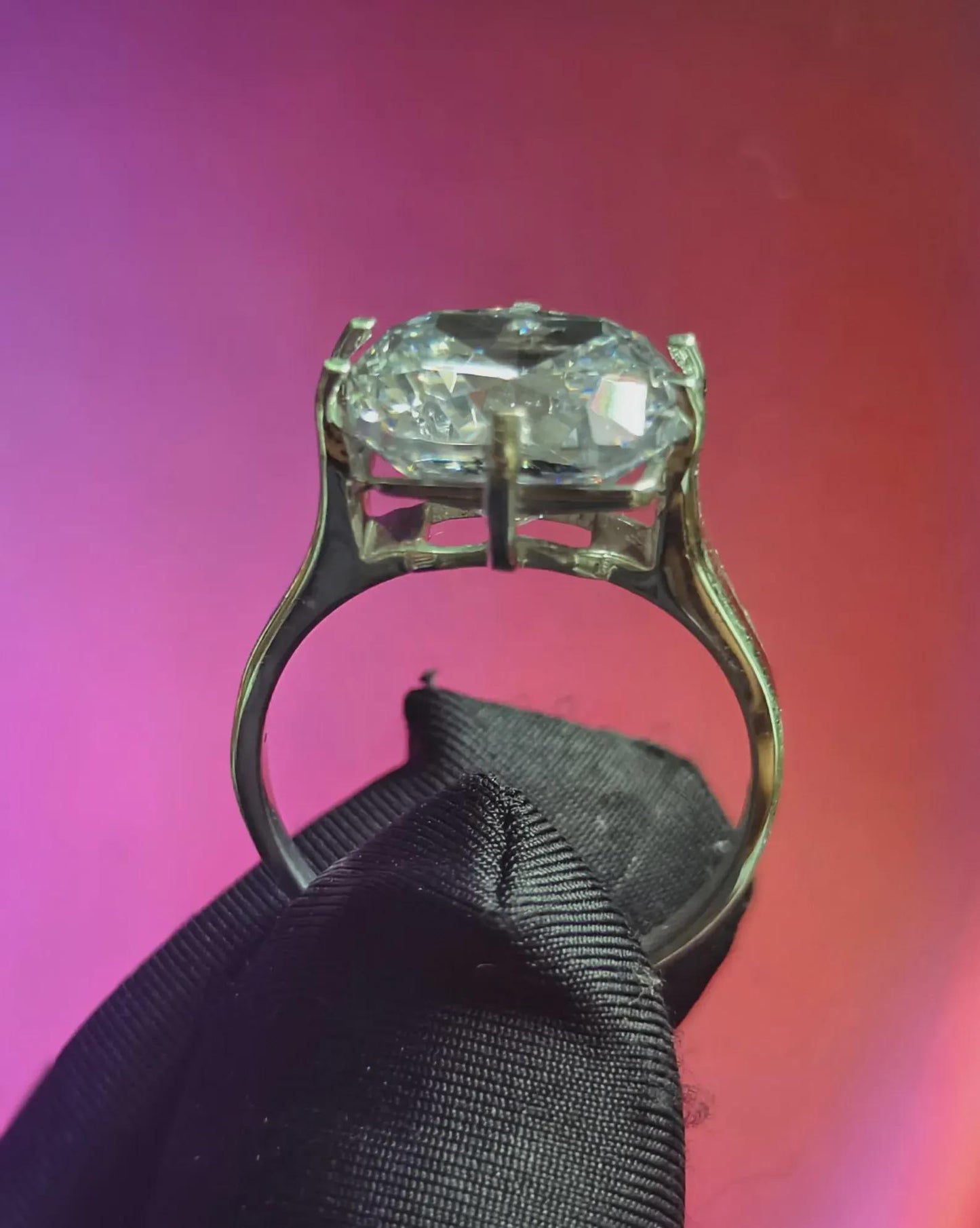 Moissanite Solitaire Prong Setting Ring Lab Created 14K White Gold Plated 925 Sterling Silver, Ring, For Wedding Engagement Anniversary Gift