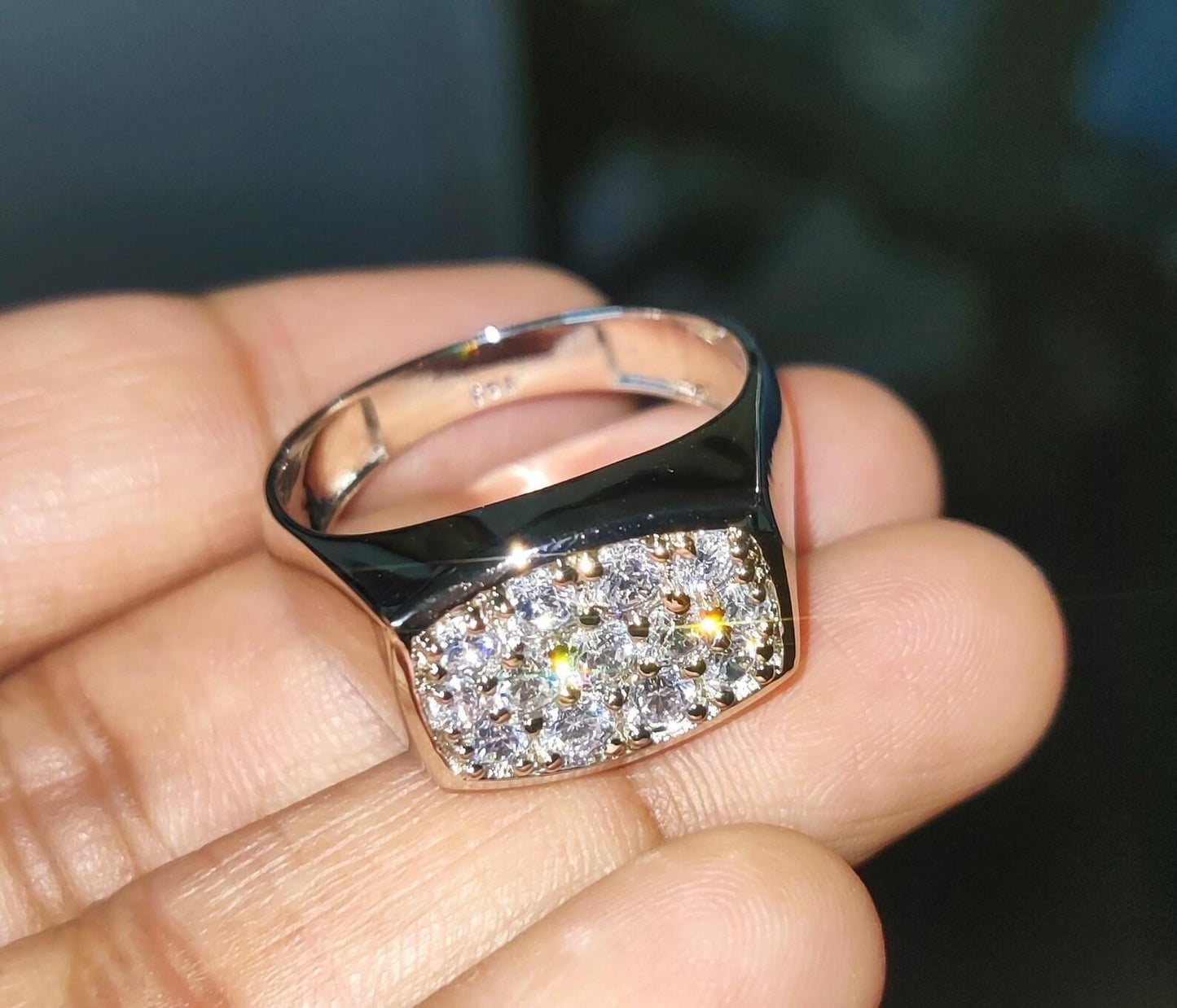 2Ct Round Cut Wedding Ring Simulated Diamond Band Ring 14K White Gold Finish 925 Sterling Silver Ring Anniversary Ring, Gift For Birthday