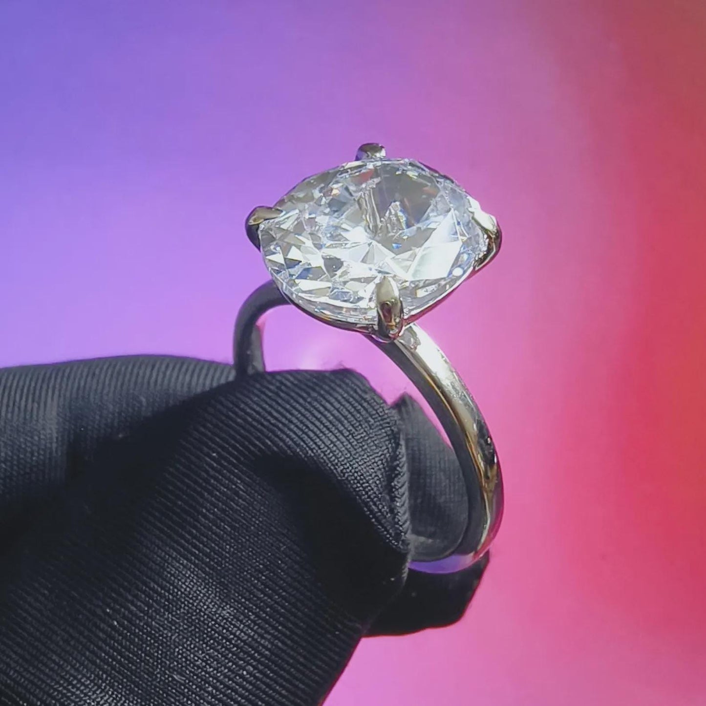 2Ct Diamond Oval Cut Wedding Solitaire Ring Simulated Diamond Ring 14K White Gold Finish 925 Sterling Silver Engagement Anniversary Ring