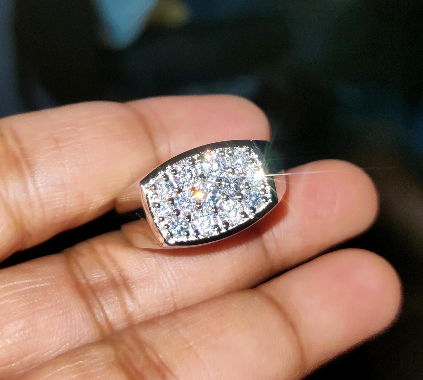 2Ct Round Cut Wedding Ring Simulated Diamond Band Ring 14K White Gold Finish 925 Sterling Silver Ring Anniversary Ring, Gift For Birthday