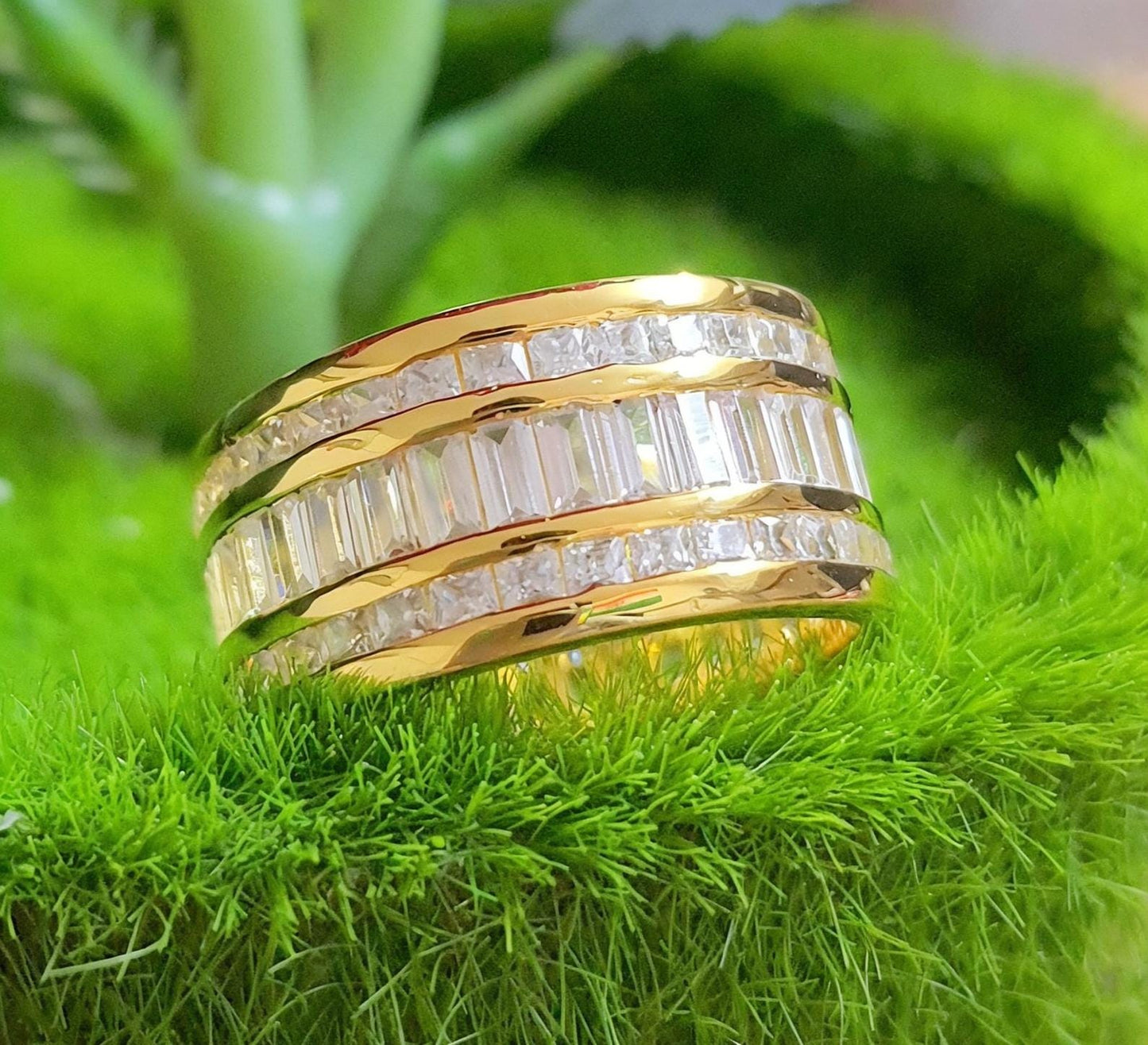 2Ct Baguette Brilliant Cut Diamond Women's Engagement Anniversary Wedding Band Ring 14K Yellow Gold Finish, Birthday Gift, Ring For Her