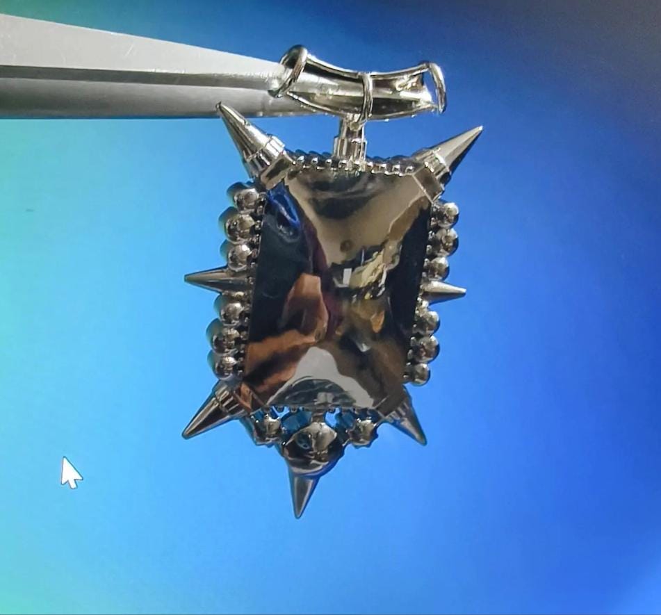 2Ct Emerald Cut Simulated Green Emerald Halo Pendant Necklace 14K White Gold Finish - 925 Sterling Silver