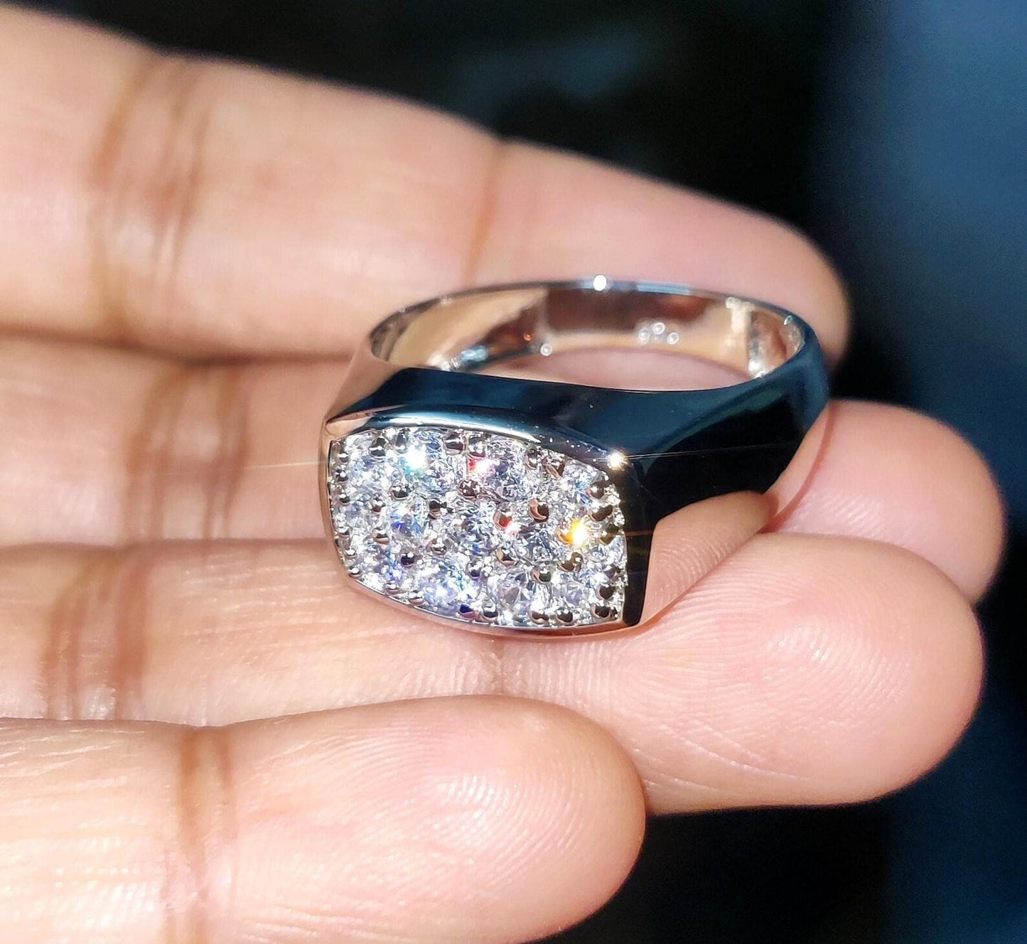 2Ct Round Cut Wedding Ring Simulated Diamond Band Ring 14K White Gold Finish 925 Sterling Silver Ring Anniversary Ring, Gift For Birthday