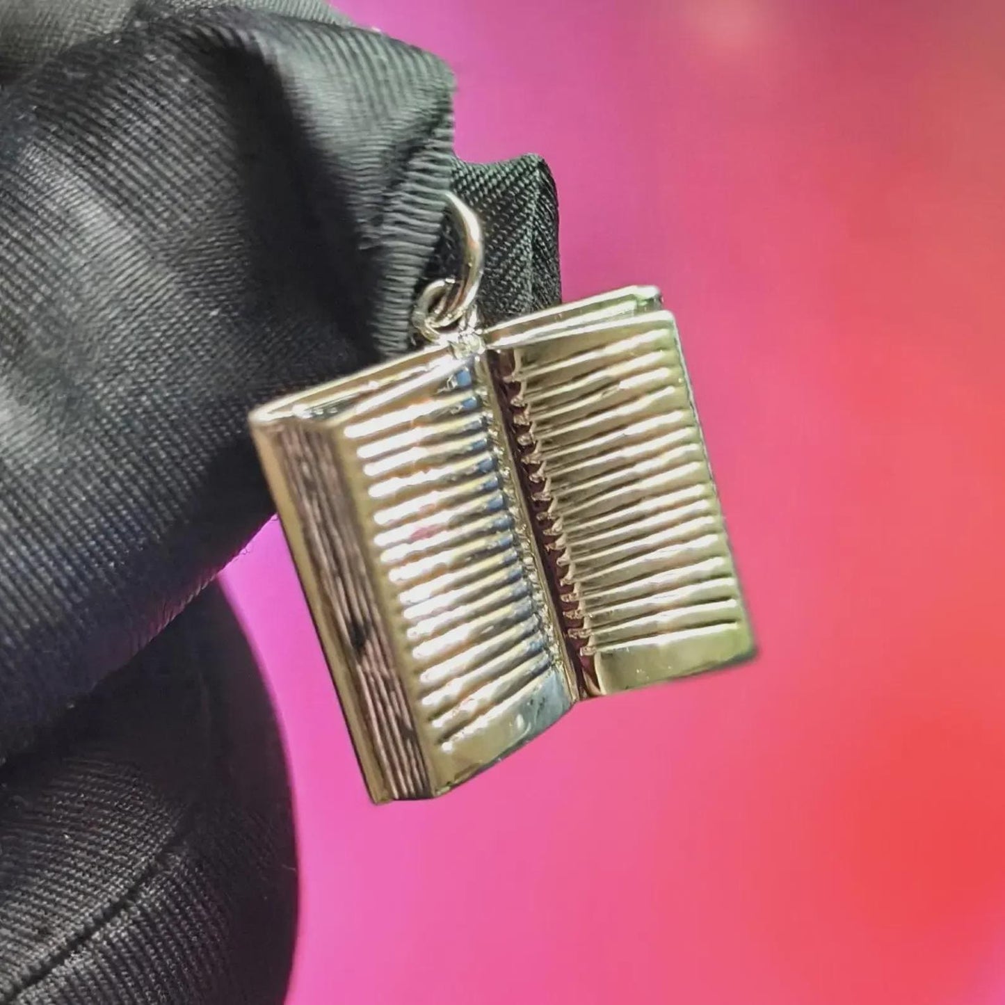 Pendant Open Book Pendant Necklace 14K White Gold Plated 925 Sterling Silver, Book Pendant, Note Book Pendant, For Birthday Or Party Wear