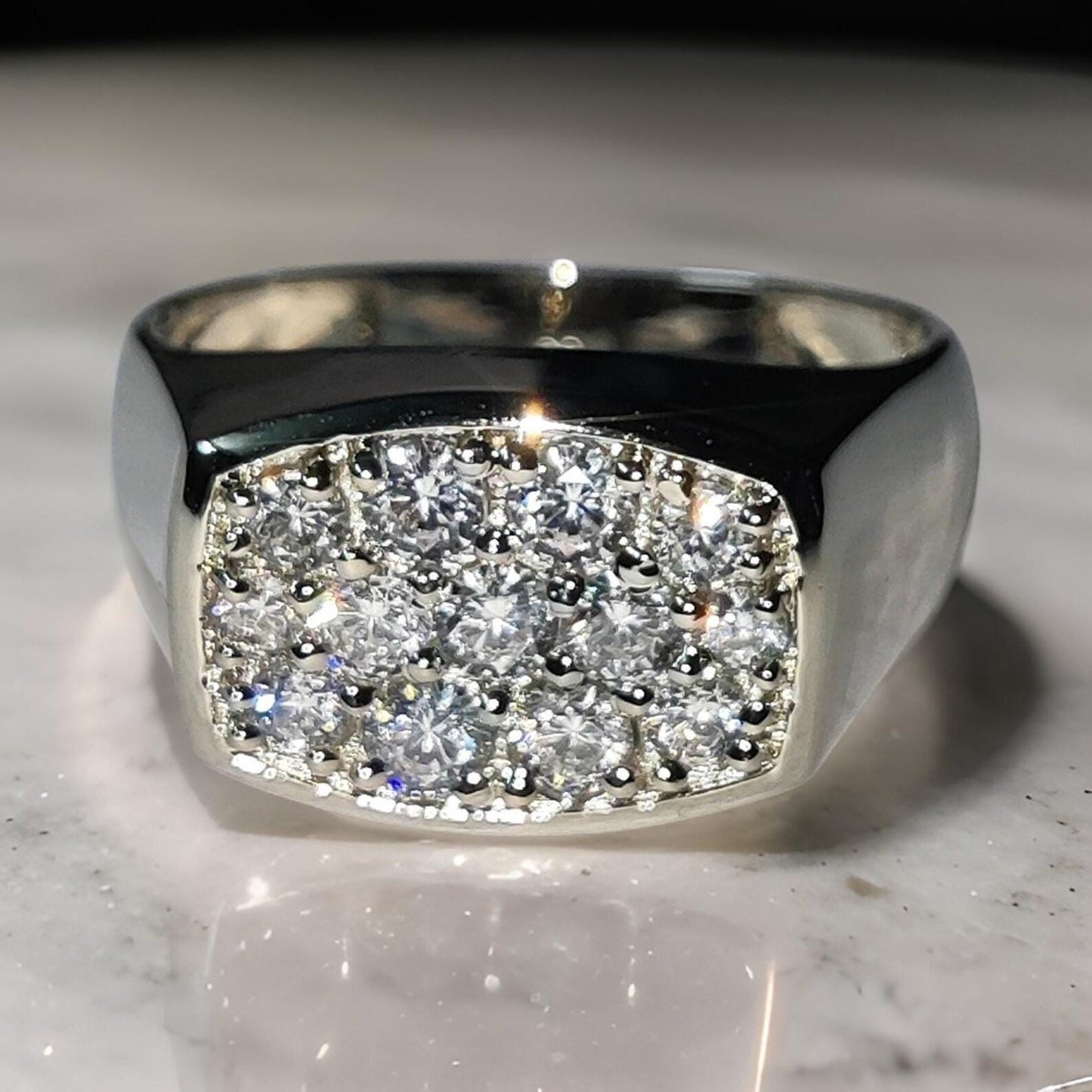 2Ct Round Cut Wedding Ring Simulated Diamond Band Ring 14K White Gold Finish 925 Sterling Silver Ring Anniversary Ring, Gift For Birthday