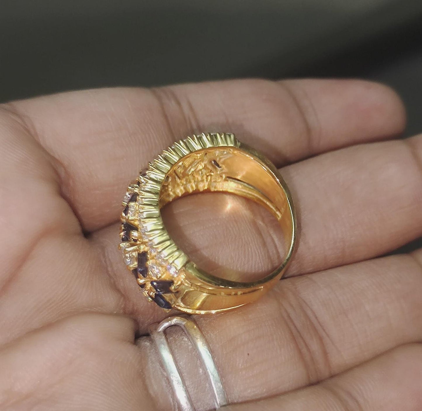 2Ct Baguette Cut Blue Sapphire Engagement Anniversary Wedding Women's Band Ring 14K Yellow Gold Finish Gift For Her ,Birthday Gift,