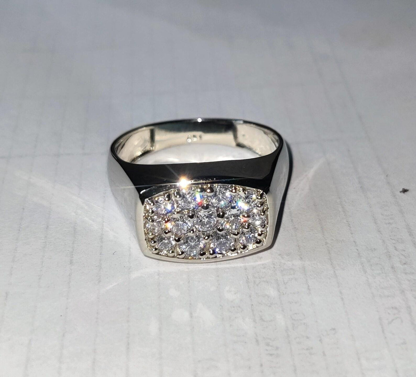 2Ct Round Cut Wedding Ring Simulated Diamond Band Ring 14K White Gold Finish 925 Sterling Silver Ring Anniversary Ring, Gift For Birthday