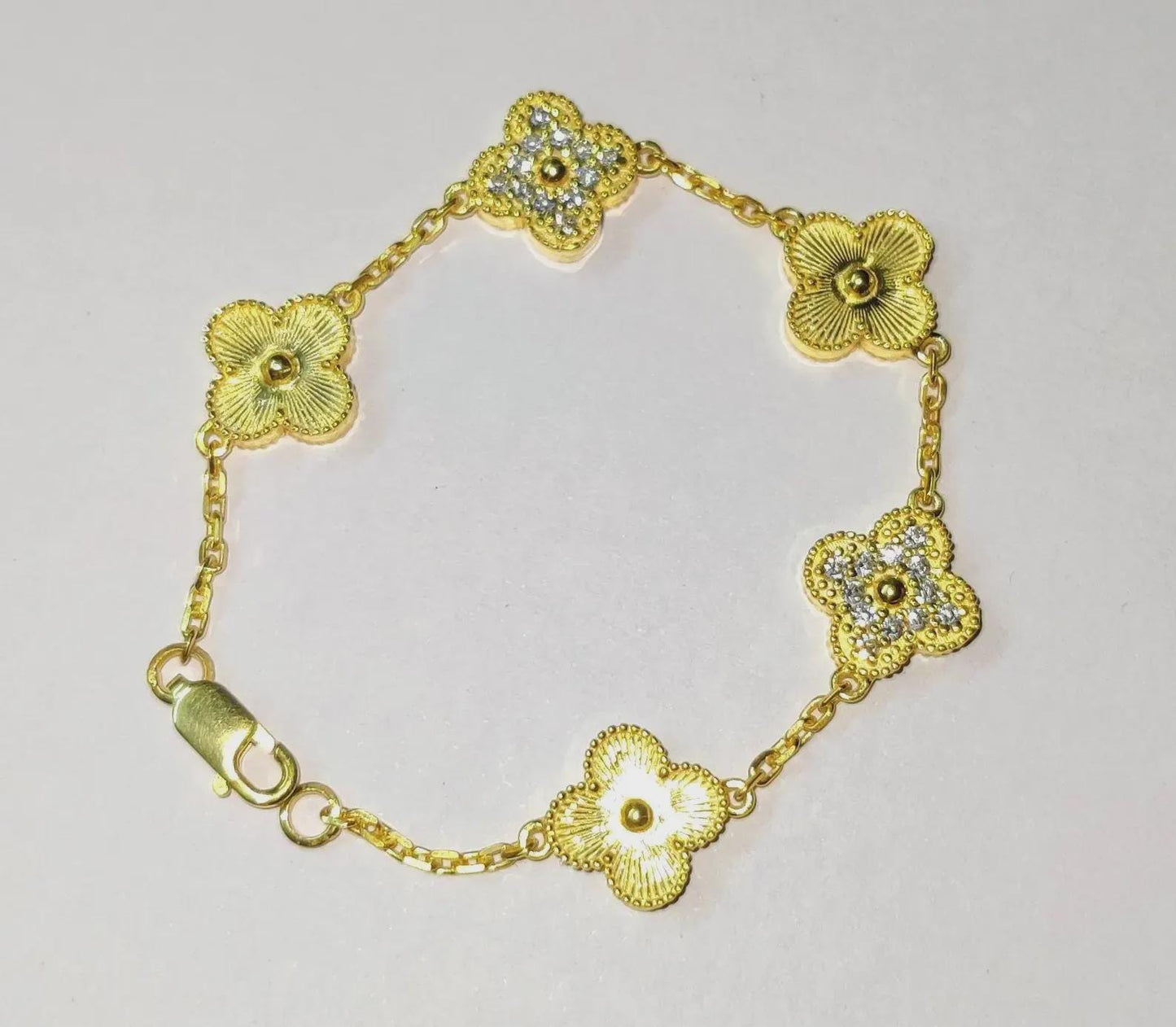 3Ct Round Cut, Simulated Diamond , Women's Chain Link Bracelet, 14K Yellow Gold Plated, Anniversary Diamond Bracelet For Birthday Gift Wear