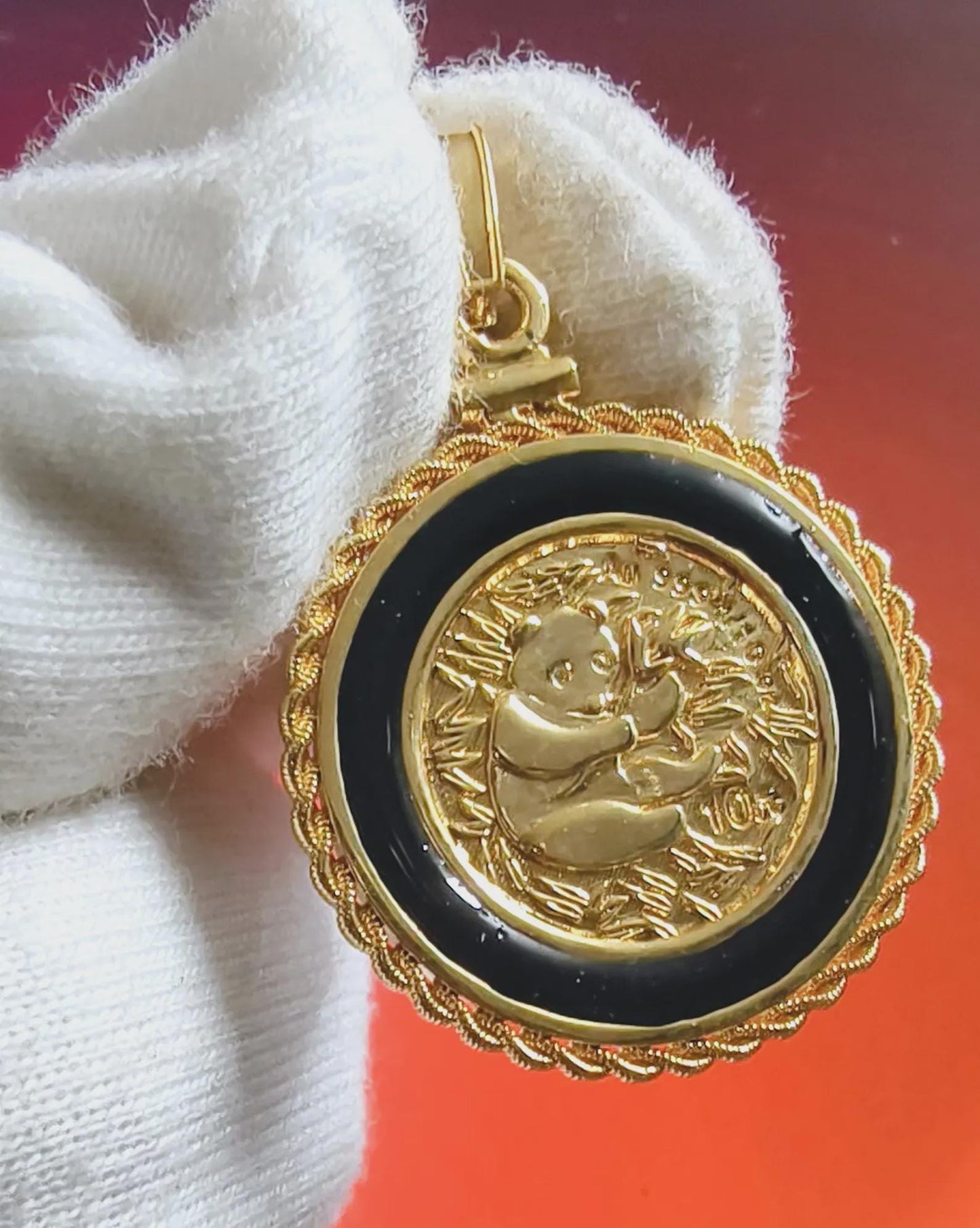 1Ct Round Cut Hip Hop Coin Pendant 14K Yellow Gold Plated 925 Sterling Silver Coin Pendant Hip Hop Coin Necklace Pendant