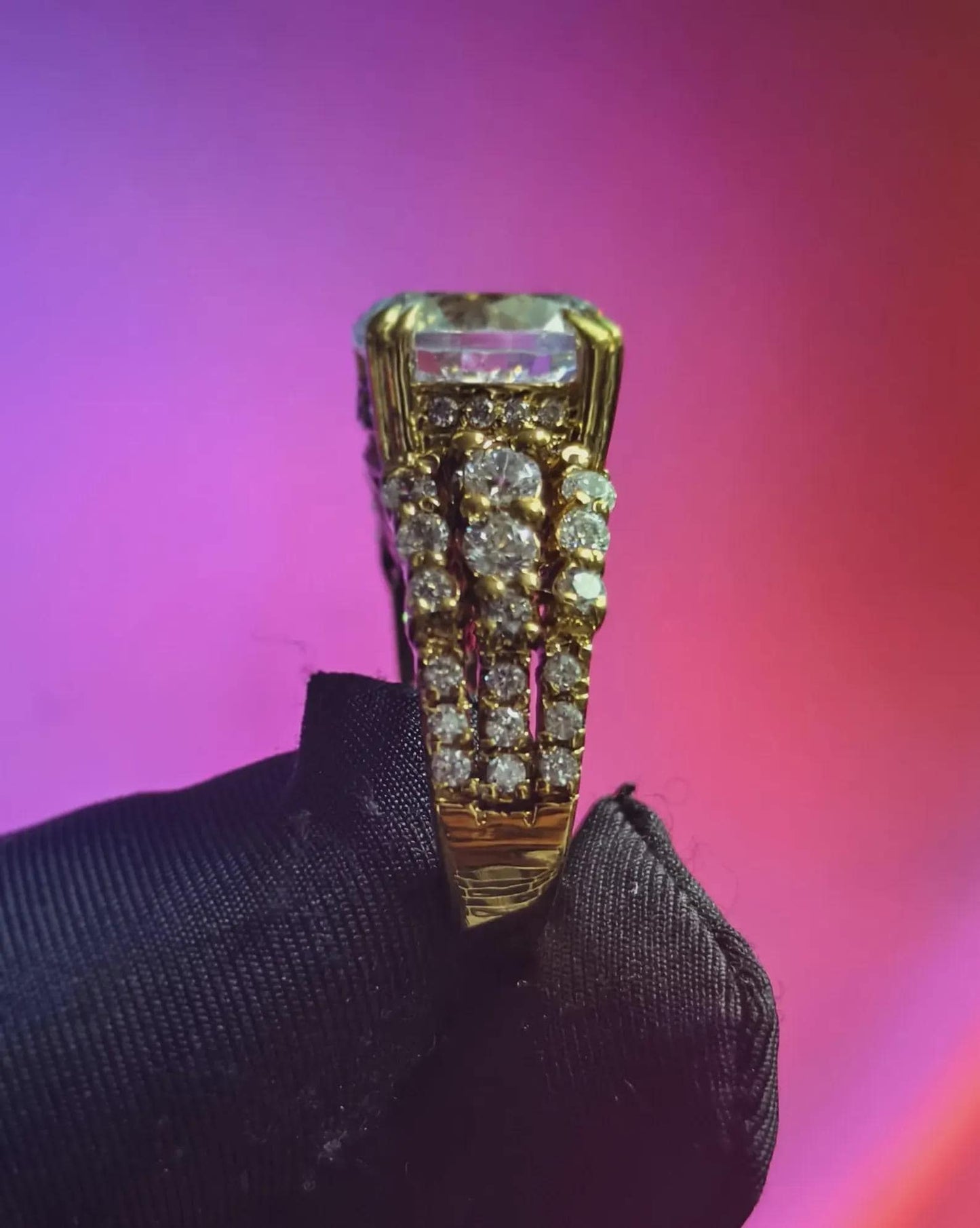 2Ct Round Cut Lab Created Diamond Solitaire Prong Setting Ring Round Cut 14K Yellow Gold Plated 925 Silver, Anniversary Ring, Wedding Gift