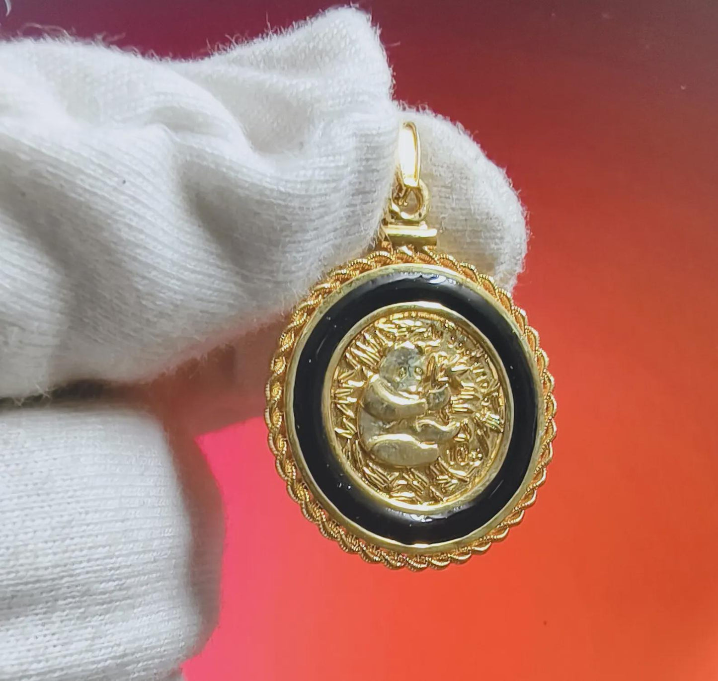 1Ct Round Cut Hip Hop Coin Pendant 14K Yellow Gold Plated 925 Sterling Silver Coin Pendant Hip Hop Coin Necklace Pendant