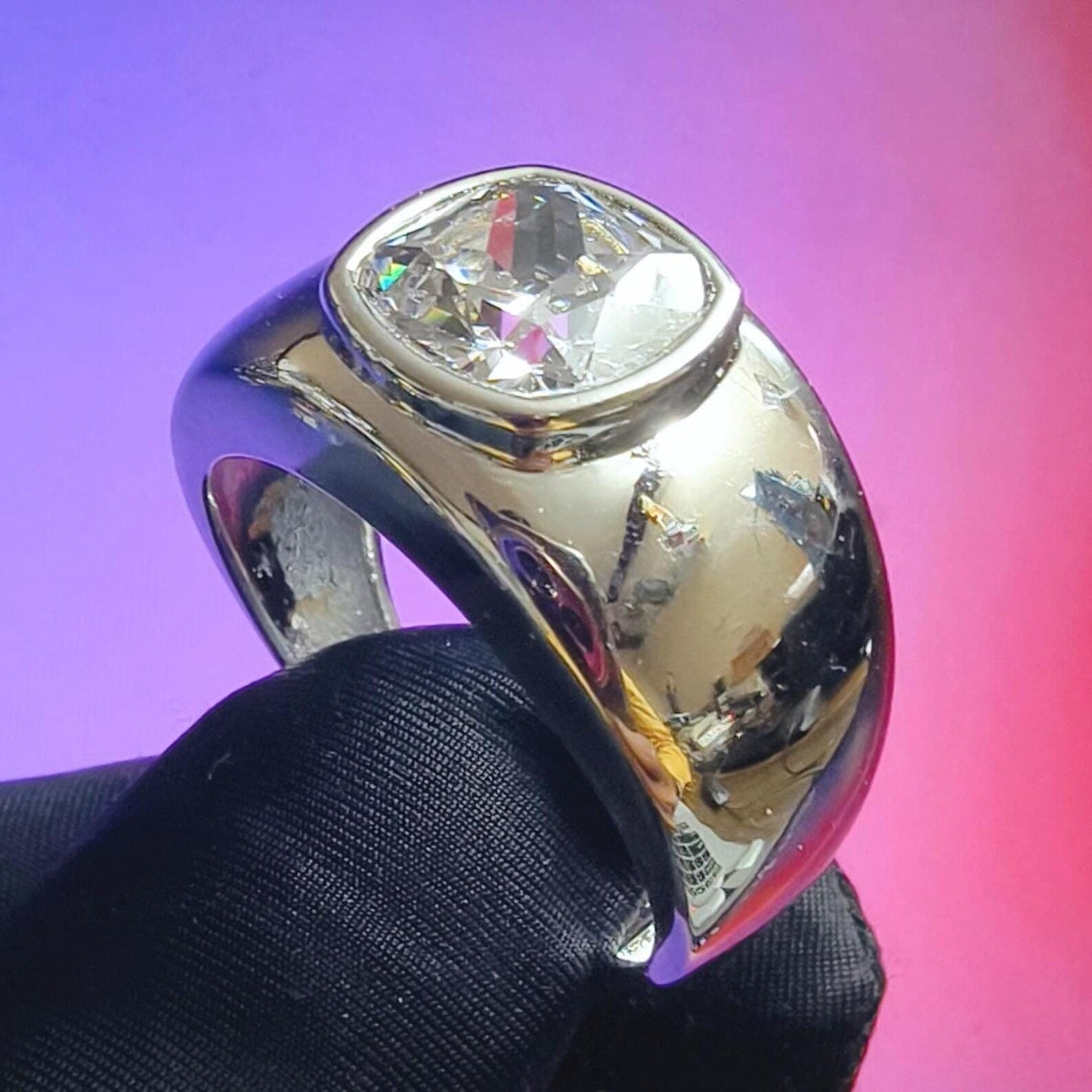 2Ct Round Cut Diamond Wedding Band Simulated Diamond Engagement Ring 14K Yellow Gold Finish Sterling Silver Anniversary Ring Birthday Gift