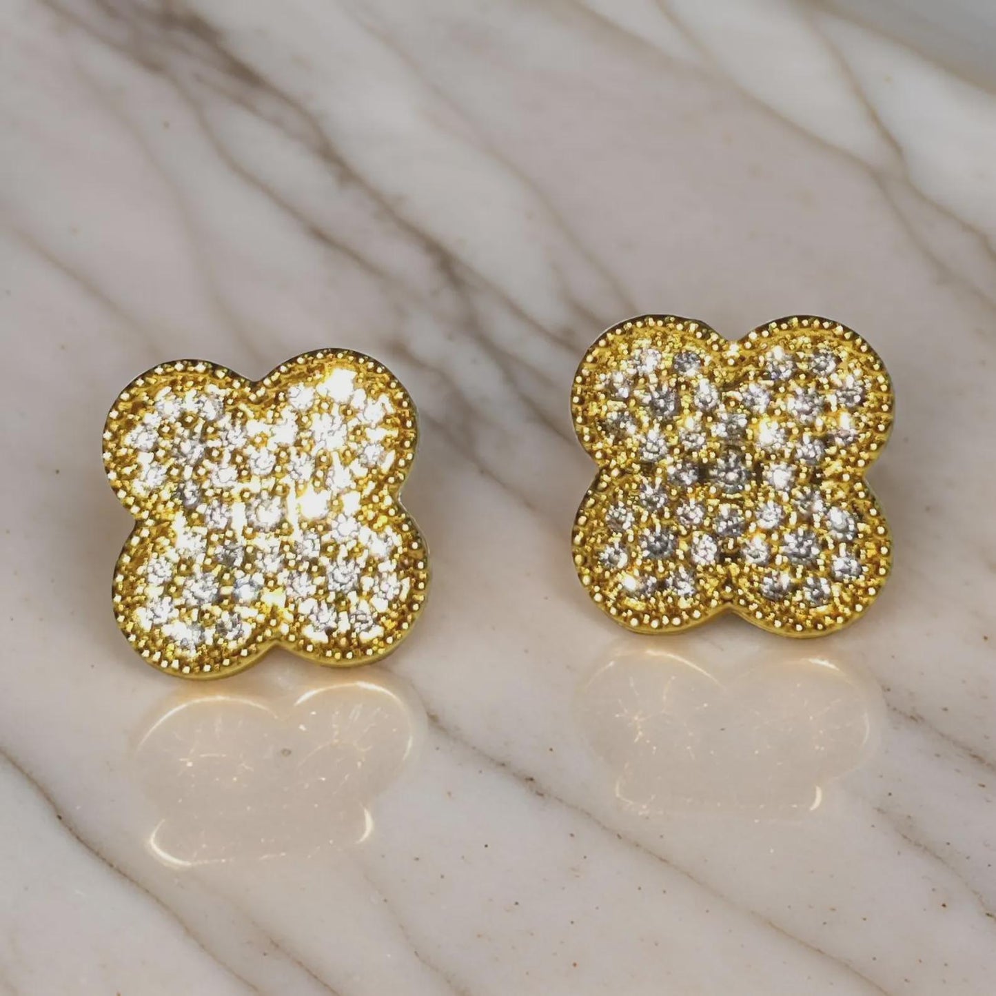 1.50Ct Round Cut Diamond Women's Stud Earrings Cluster Stud Earrings 14K Yellow Gold Finish 925 Silver Stud Earrings Push Back Stud Earrings
