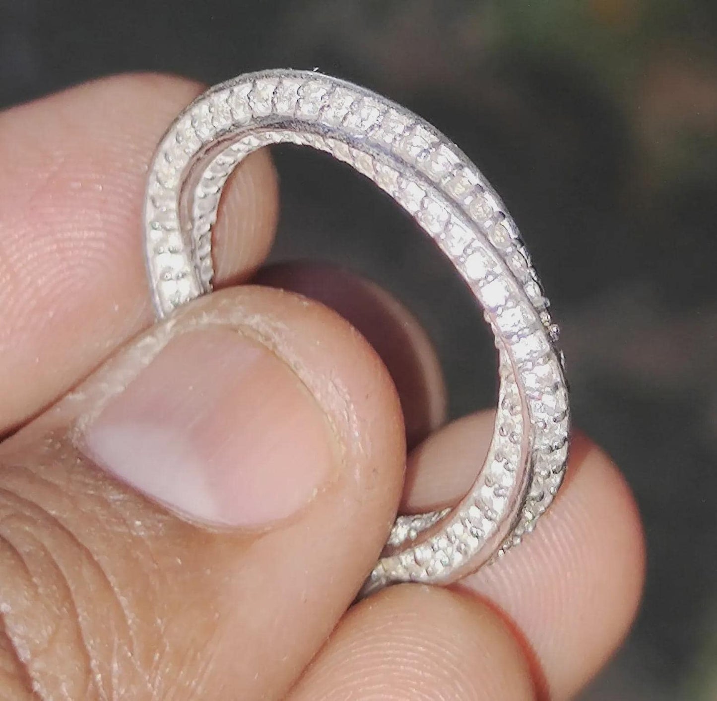 1.50Ct Round Cut Lab Created Diamond Wedding Engagement Twisted Band Women's Engagement Ring 14K White Gold Plated 925 Silver Unisex Ring