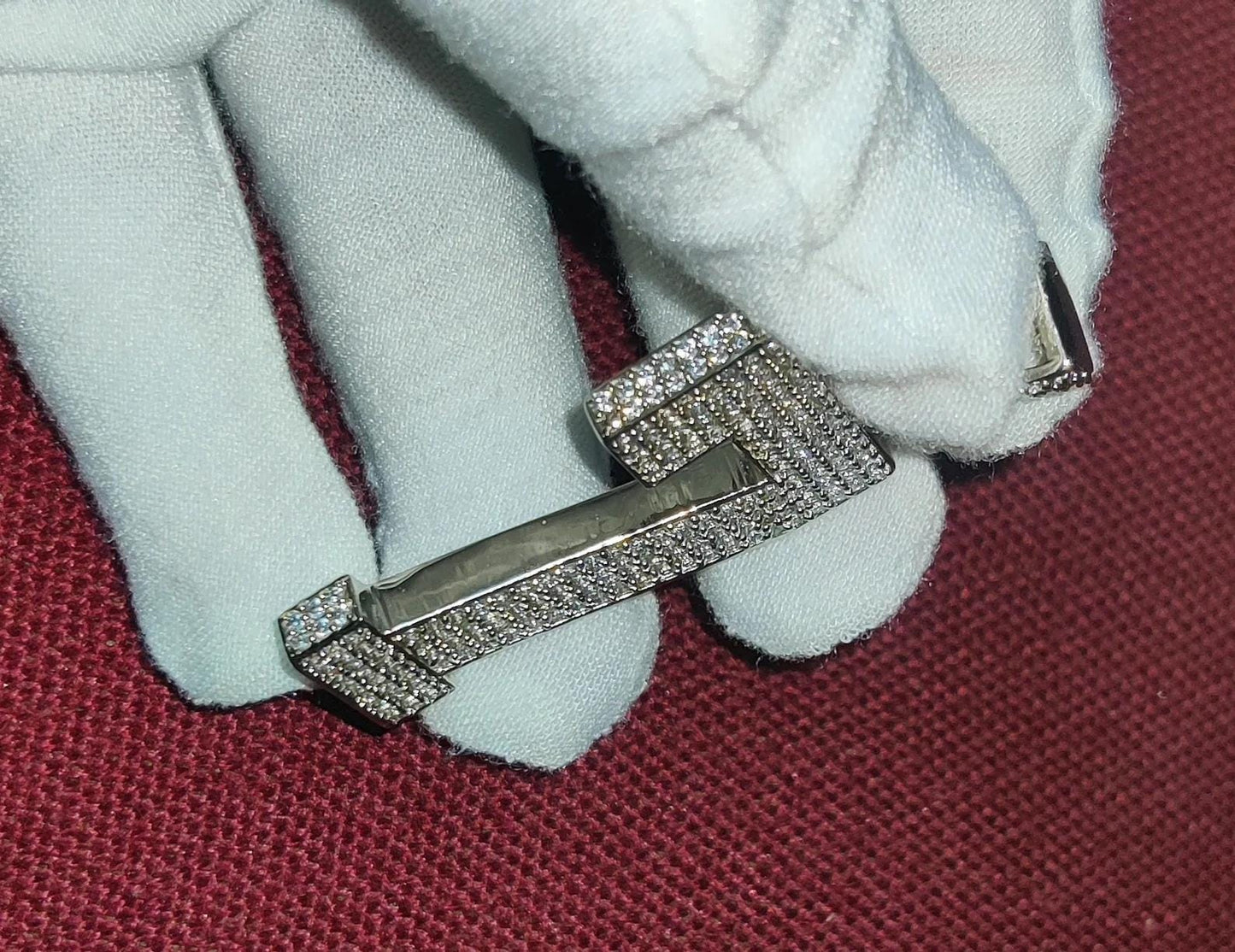 2Ct Moissanite Number Pendant Round Moissanite Pendant 14K White Gold Plated 925 Sterling Silver Custom Any Number Pendant